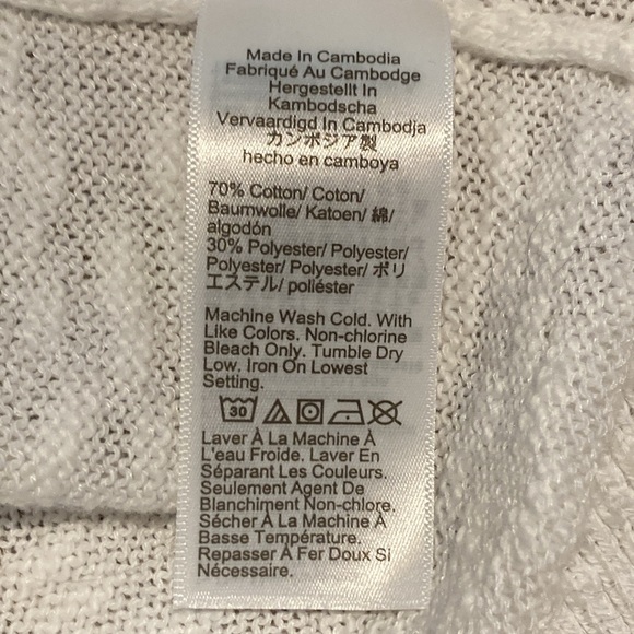 J Crew Factory white crewneck sweater, size small - Picture 3 of 8